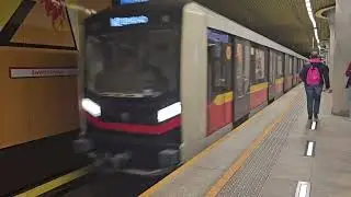 Warsaw Metro 9013 arriving Stop 21/05/25