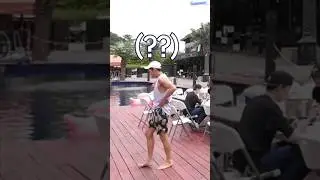 mingyu just walked straight and fell in the swimming pool 😂🤣 