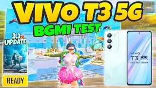 🔥Vivo T3 5G BGMI ( Poseidon Mode 3.3 ) Test on Fps Meter