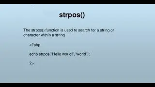 How To Find Position Of A Character In A String In PHP ?
