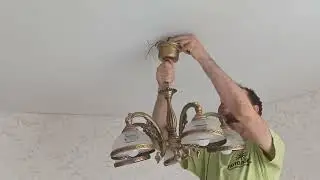 Установка люстры на натяжной потолок