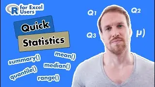 How to view basic statistics quickly of a table or column | R for Excel Users & Beginners