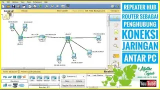 PC Connection Using Repeater Hub Router in Packet Tracer || AIJ TKJ SMK