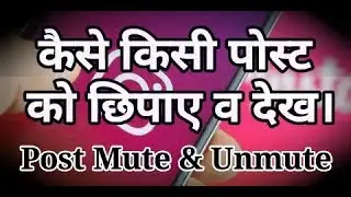How to Mute and unmute Instagram Posts