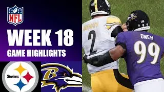 Steelers vs. Ravens Week 18 | Madden 24 Simulation Highlights