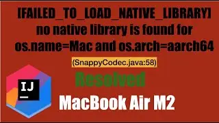 [FAILED_TO_LOAD_NATIVE_LIBRARY] no native library is found for os.name=Mac and os.arch=aarch64