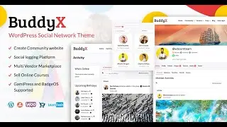 Free WordPress Theme For Community & Multi Vendor MarketPlace - BuddyX With BuddyPress & WCVendors