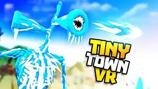 ICE Siren Head came from Space to Defeat FIRE Siren Head! - Tiny Town VR