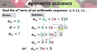 Find The Nth Term of an Arithmetic  Sequence Given First Few Consecutive Terms