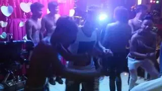 Sexy Shirtless Khmers Dancing Nuth Birthday Party BC Bar Jomtien Pattaya Thailand