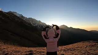 Stunning Sunset View from One of the highest Base Camps - Mardi Himal Base Camp, 4500m Feeling Love 