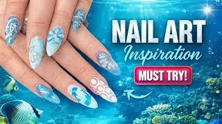 Aqua theme 🐟 Advance Nail Design | Nail Refill | 3d Flower letest and easy Technique Tutorial 