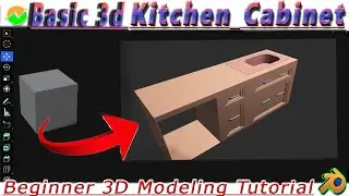 Kitchen_Cabinet_basic_shape  MODELING in_Blender 3.0 | tutorial_for Absolute_Beginner_Blender