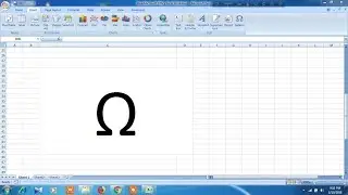 How to insert OHM symbol in excel