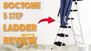 SocTone 5 Step Ladder with Handrails, Folding Step Stool Review