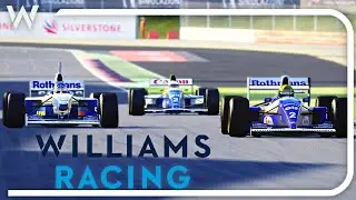 WILLIAMS F1 1994 SENNA vs 1993 FW15C PROST vs 1997 FW19 VILLENEUVE | SILVESTONE CIRCUIT
