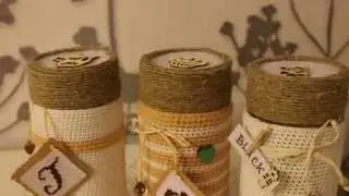 Вязаные банки для чая