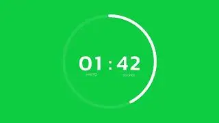 3 Minute Countdown Timer with Animated Circle - 4K Green Screen - 100% FREE