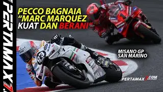 Marc Marquez Lebih Berani Dan Kuat Dari Pecco Bagnaia di MotoGP Misano 2024 #ducatigp #motogp