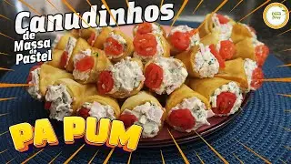💥PA PUM💥 INCRÍVEIS CANUDINHOS RECHEADOS MUITO FÁCIL DE FAZER E SIMPLES COM MASSA DE PASTEL