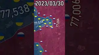 Battle of Bakhmut (Ukraine War) *Every Day With Army Sizes* 