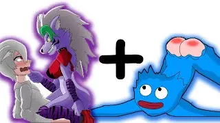 Roxanne Wolf + Huggy Wuggy - ALL clothes = ? | Five Nights at Freddy's animation