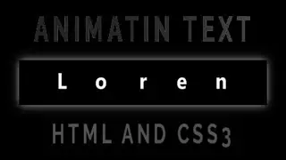 Animation text css and html