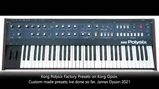 Korg Polysix Factory Presets done with Korg Opsix.