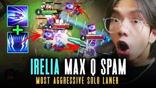 MACHINE GUN Q AUTO MOST AGGRESSIVE LANER | Irelia Wild Rift 4.1 Gameplay #lolm #wildrift #wr #irelia