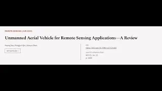 Unmanned Aerial Vehicle for Remote Sensing Applications—A Review | RTCL.TV