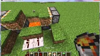 Механическая яма с лавой в Minecraft