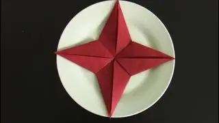 Fold a napkin in the shape of a star