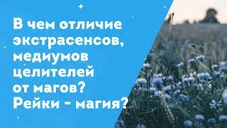 В чем отличие экстрасенсов, медиумов целителей от магов? Рейки - магия?