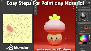 How to Paint materials in Blender | Texture paint in blender how to use | Blender 3.4 