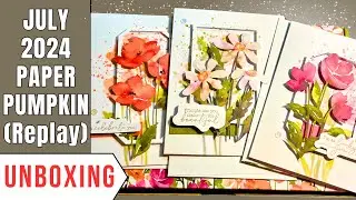 July 2024 Paper Pumpkin Unboxing (REPLAY) FREE SHIPPING and a SALE on Past Kits, Refills, Add-Ons