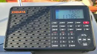 XHDATA D-109 Voice of Turkey 11785 kHz Shortwave on telescopic antenna