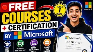 🔴Free Courses + Certification by Microsoft | Just in 1 Hour | Apply Now 🔥