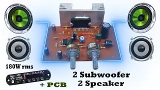180W TDA7388 Amplifier [ 2 Subwoofer & 2 Speaker ] +PCB