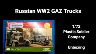 Russian WW2 GAZ Trucks 1/72 Plastic Soldier Company Unboxing