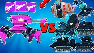 EPIC TANK ARACHNO and HOMING BULLET VS ALL BOSSES in Hills of Steel. Tank Boss Battle