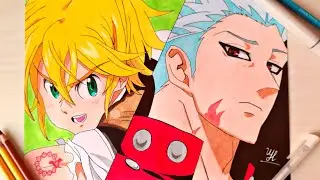 Drawing Meliodas And Ban From The Seven Deadly Sins