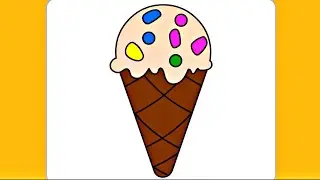 How to Draw Ice Cream 🍦 for kids Easy Drawing