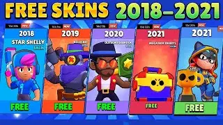 Brawl Stars - All Free Skins (2018-2021)