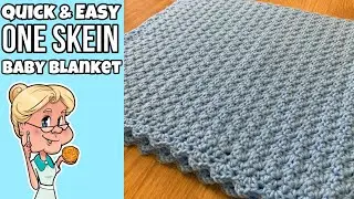 QUICK & EASY CROCHET  -  ONE SKEIN BABY BLANKET -  #MakeitPremier  - One Row Repeat