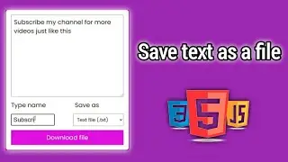 File saver using HTML CSS and JavaScript || 