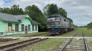 TEP70S-237 leads a technical train at Antsla 🇪🇪