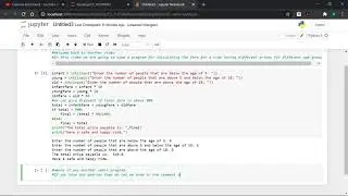 Question 11 :- Calculating ride fare for different age groups in Python