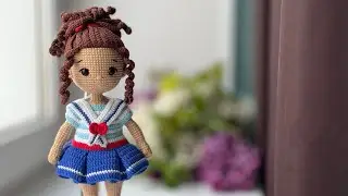 Кукла Катюша//Часть 4//Подробный мастер-класс по вязанию куклы крючком //Вяжем одежду//