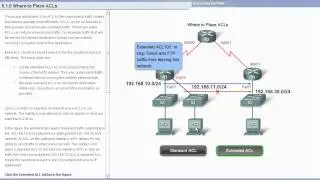 ACLs - CCNA Exploration 4, Chapter 5.