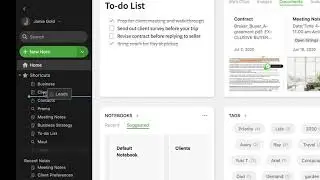 Quickly access shortcuts in Evernote with the Shortcut Widget in Home
